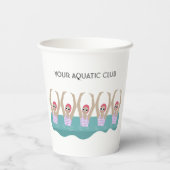Aangepaste zwemmers Aquatic Club Papieren Bekers (Achterkant)