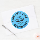 Aangepaste zwemteamsticker & zegels voor zwemmers (Envelop)