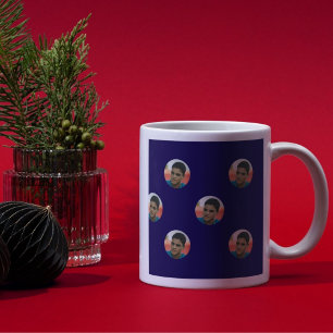 Aangepaste zwevende portret met vette achtergrond koffiemok