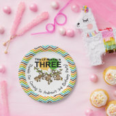 AangepasteKleine apen 3e verjaardag papieren Borde Papieren Bordje (Feest)