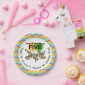 AangepasteKleine apen op vijf dagen papier Borden Papieren Bordje (Feest)