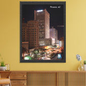 AangepastePhoenix, AZ 's NachtsProduct Canvas Afdruk (Insitu (Woonkamer))
