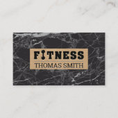 aangepastheid | Zwart marmer | bruin papier Visitekaartje (Voorkant)
