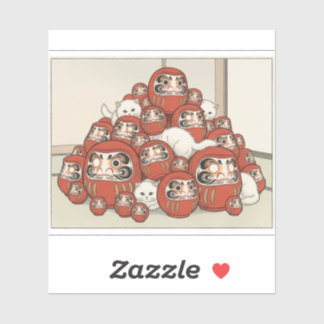 AangepastJapanse Tale of Genji Heian Kat Kunst - U Sticker