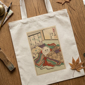 AangepastJapanse Tale of Genji Heian Kat Kunst - U Tote Bag