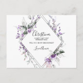 Aangepersonaliseerd Bridesmaid-voorstel Floral Paa Uitnodiging Briefkaart (Achterkant)