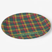 Aangepersonaliseerd Cisco Buchanan Tartan Pset Papieren Bordje (Gekanteld)