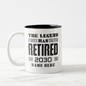 Aangepersonaliseerd de Legende heeft opa in ruste  Tweekleurige Koffiemok (Links)