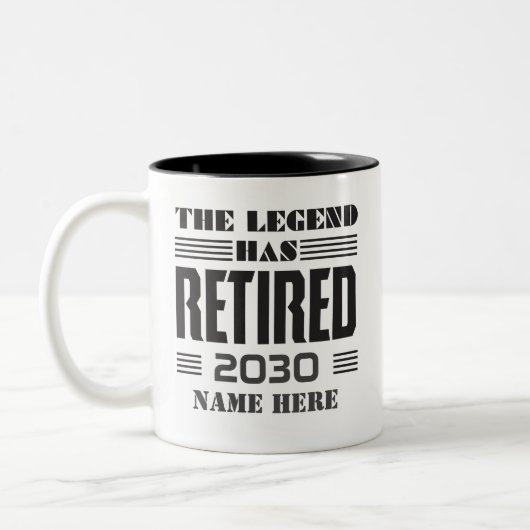 Aangepersonaliseerd de Legende heeft opa in ruste  Tweekleurige Koffiemok (Links)