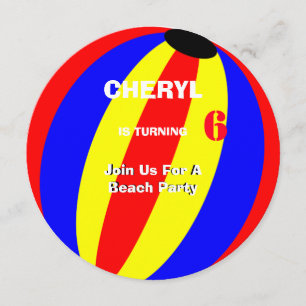 Aangepersonaliseerd fun Summer Beach Ball Kaart