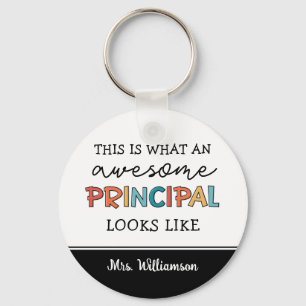 Aangepersonaliseerd hoofd Funny School Hoofd Sleutelhanger