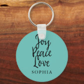 Aangepersonaliseerd Inspirerend citaat van Joy Pea Sleutelhanger (Voorkant)