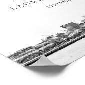 Aangepersonaliseerd ontruimen en veldline bruiloft poster (Hoek)