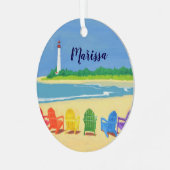 Aangepersonaliseerd Ornament voor de beach en de v (Voorkant links)