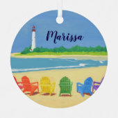 Aangepersonaliseerd Ornament voor de beach en de v (Voorkant)