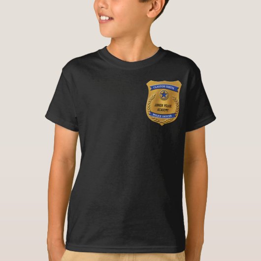 Aangepersonaliseerd politieagent Badge Shirt (Voorkant)