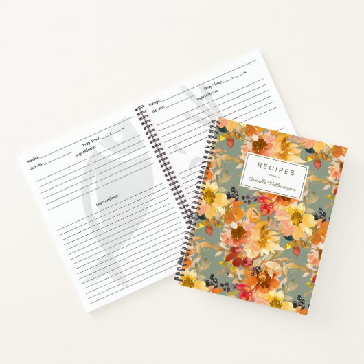 Aangepersonaliseerd recept voor de Waterverf van F Notitieboek (Binnen)