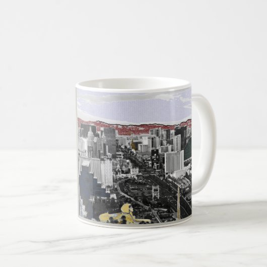 Aangepersonaliseerd teken voor Las Vegas Birthday  Koffiemok (Voorkant rechts)