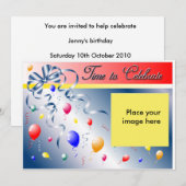 Aangepersonaliseerd voor Birthday Party Kaart (Voorkant / Achterkant)