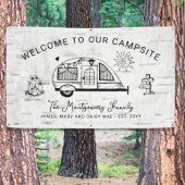 Aangepersonaliseerd welkom van de Camping Spandoek