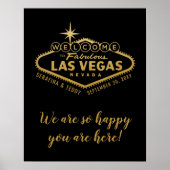 Aangepersonaliseerd Welkomstteken voor Las Vegas W Poster (Voorkant)