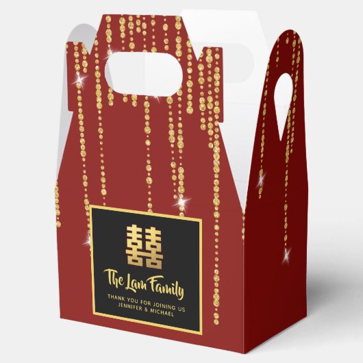 Aangepersonaliseerde 中 van de Chinese partij: 婚礼礼, Bedankdoosjes (Geopend)