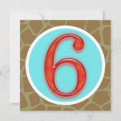 Aangepersonaliseerde 6e verjaardag Uitnodiging (Voorkant)