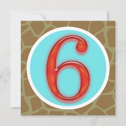 Aangepersonaliseerde 6e verjaardag Uitnodiging (Voorkant)