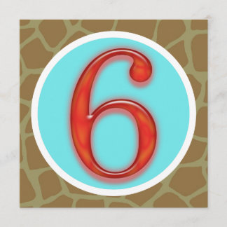 Aangepersonaliseerde 6e verjaardag Uitnodiging