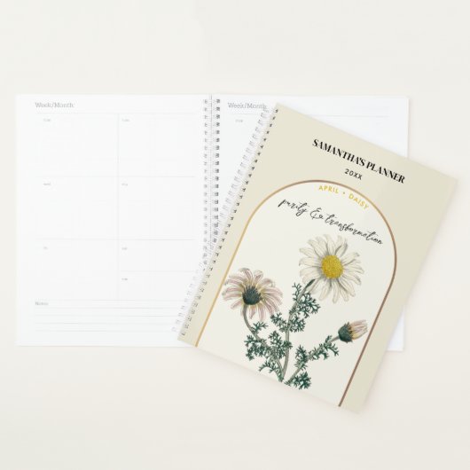 Aangepersonaliseerde aangeboren maand april planner (Display)