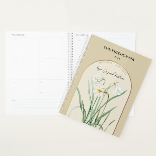 Aangepersonaliseerde aangeboren maand december Nar Planner (Display)