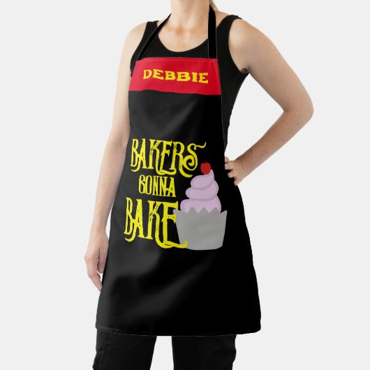 Aangepersonaliseerde Aangepaste Naam Bakna Bake Fu Schort (Insitu)