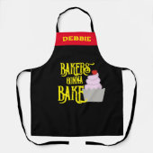 Aangepersonaliseerde Aangepaste Naam Bakna Bake Fu Schort (Voorkant)