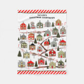 Aangepersonaliseerde advent Calendar Keepomwille Fleece Deken (Voorkant)