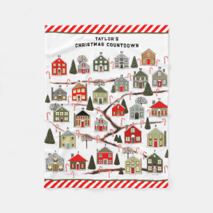 Aangepersonaliseerde advent Calendar Keepomwille Fleece Deken