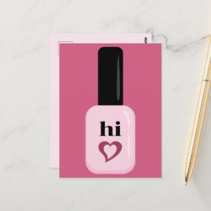 Aangepersonaliseerde afbeelding Trendy Modern Pink Briefkaart