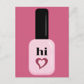 Aangepersonaliseerde afbeelding Trendy Modern Pink Briefkaart (Voorkant)