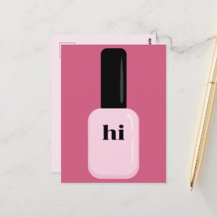 Aangepersonaliseerde afbeelding Trendy Modern Pink Briefkaart