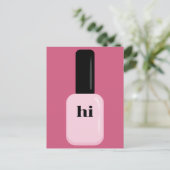 Aangepersonaliseerde afbeelding Trendy Modern Pink Briefkaart (Staand voorkant)