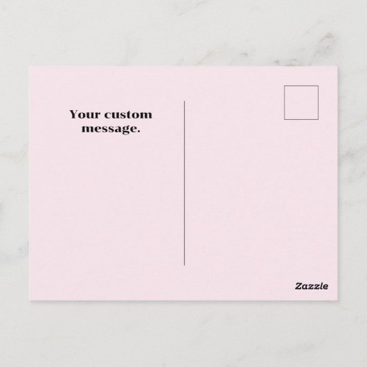 Aangepersonaliseerde afbeelding Trendy Modern Pink Briefkaart (Achterkant)