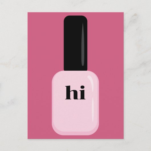 Aangepersonaliseerde afbeelding Trendy Modern Pink Briefkaart (Voorkant)