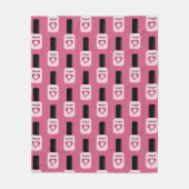 Aangepersonaliseerde afbeelding Trendy Modern Pink Fleece Deken (Voorkant)