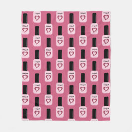 Aangepersonaliseerde afbeelding Trendy Modern Pink Fleece Deken