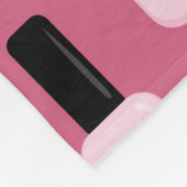 Aangepersonaliseerde afbeelding Trendy Modern Pink Fleece Deken (Hoek)
