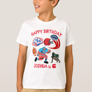 Aangepersonaliseerde Amerikaanse Football Birthday T-shirt