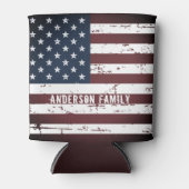 Aangepersonaliseerde Amerikaanse vlag Patriottisch Blikjeskoeler (Voorkant)