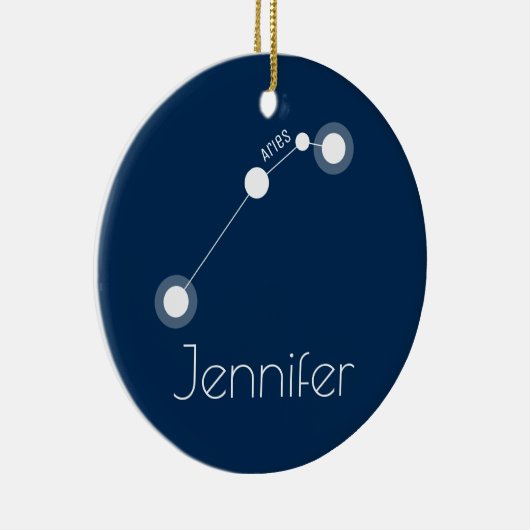 Aangepersonaliseerde Aries Constellation Ornament (Rechts)