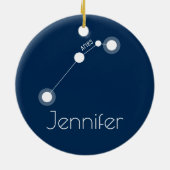 Aangepersonaliseerde Aries Constellation Ornament (Achterkant)