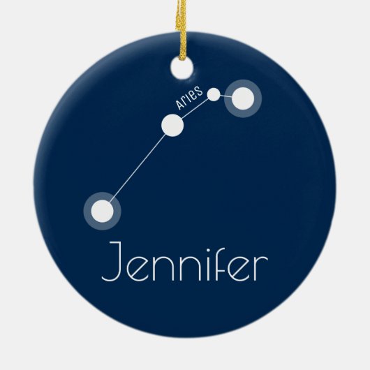 Aangepersonaliseerde Aries Constellation Ornament (Achterkant)