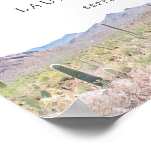 Aangepersonaliseerde Arizona Desert Weddenschap We Poster (Hoek)